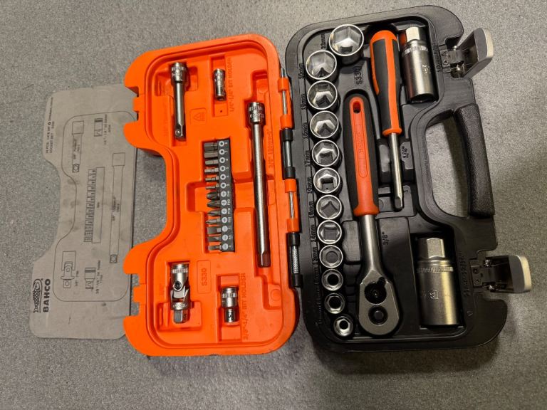 Bahco s330 34pc socket 1/4” & 3/8 set New Unused