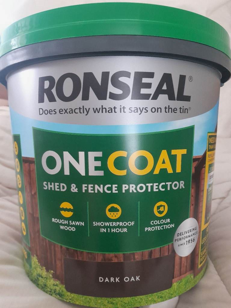 Ronseal One Coat (DARK OAK) Shed & Fence Paint.