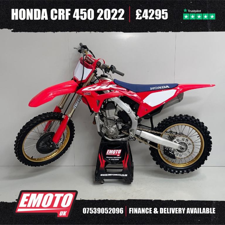 HONDA CRF 450 2022 Motocross Bike 450cc @EmotoUK - Finance Available