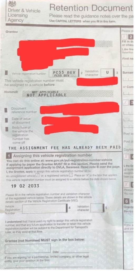 Private/cherished plate 