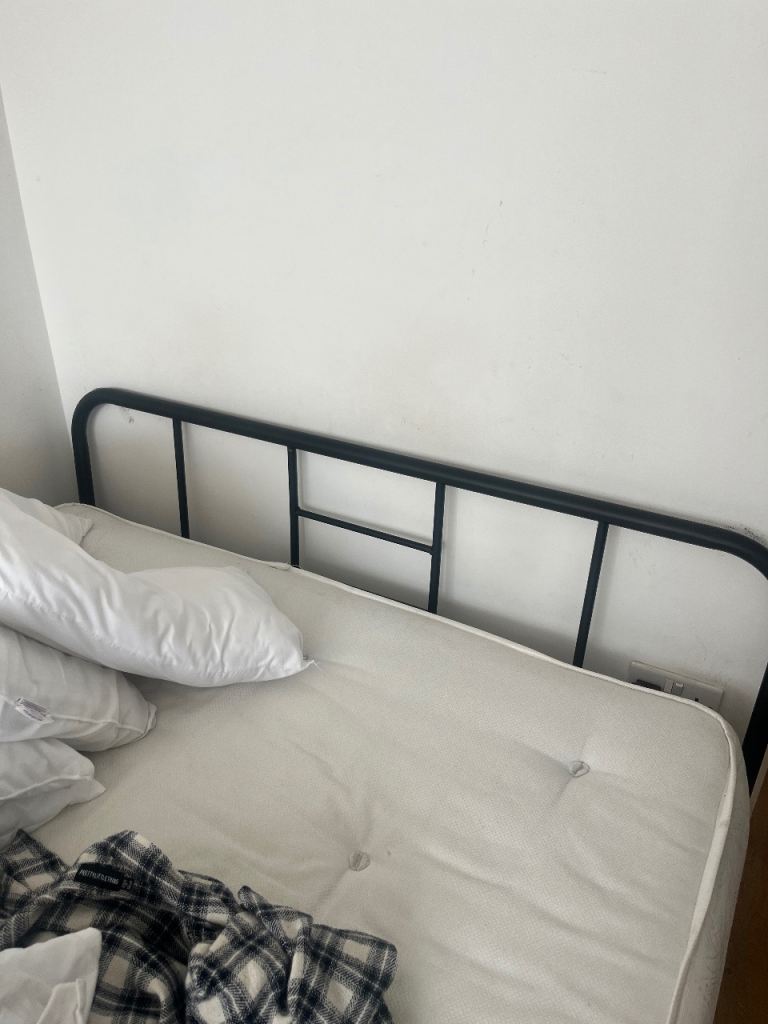 Free black metal double bed frame 