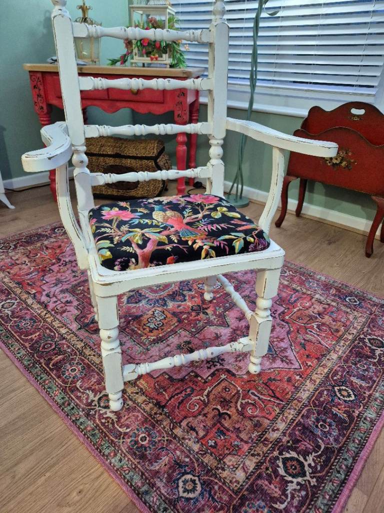 Gorgeous Shabby Chic style captains or carver chair
