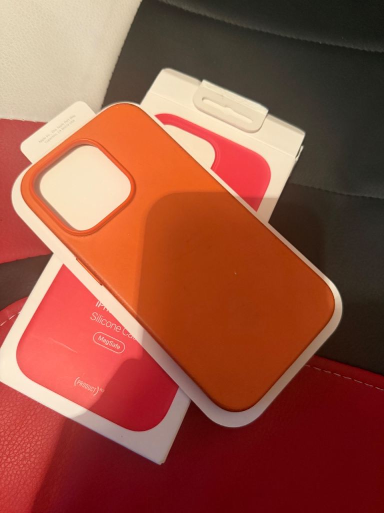 Apple iPhone 14 Pro Silicone Case - Orange, Brand New