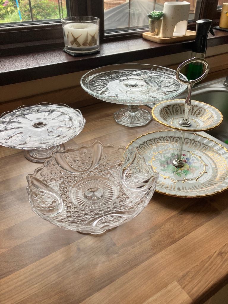 Variety of cake stands. 