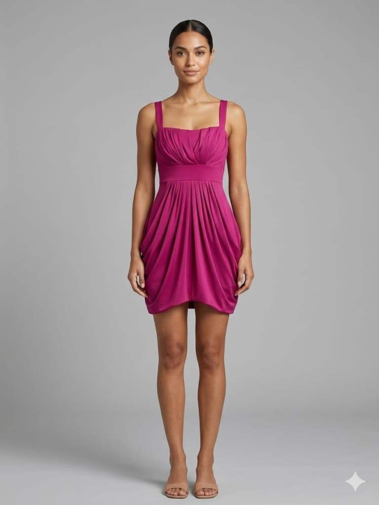 Eye-Catching Fuchsia Pink Cocktail Dress