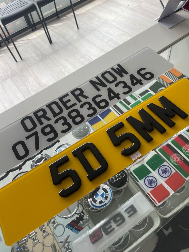 5D 5MM Number Plates Qms