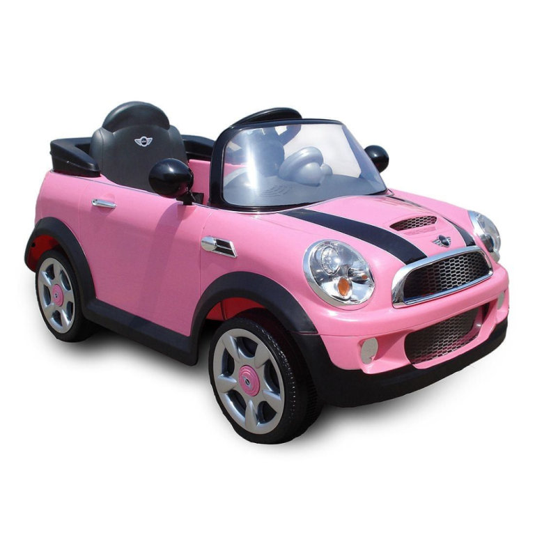 GIRLS RIDE ON PINK MINI COOPER