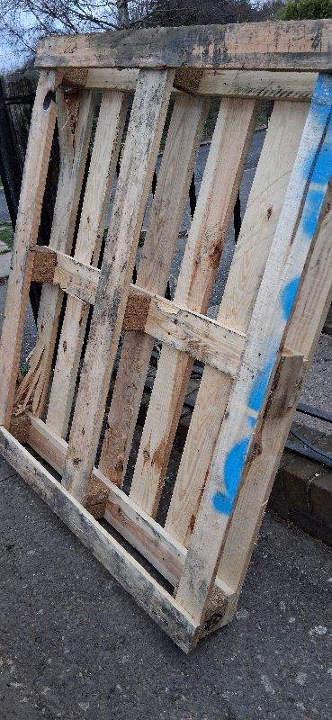 1 x standard large wooden pallet (Firewood etc)