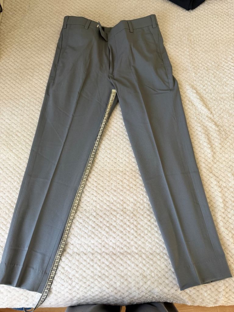 Men's Grey Bespoke Suit Trousers W30