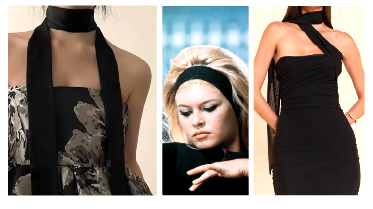 2-in-1 Long Black Mesh Neck Skinny Scarf/Head Band Scarf. POST OR COLLECT!