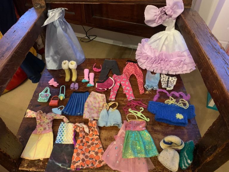 SOLD Barbie clothes and accessories bundle 