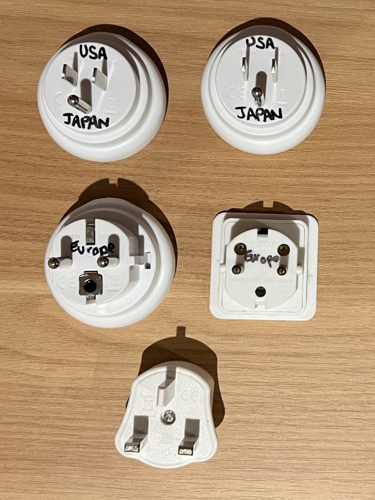 Adapter plugs for Europe USA Canada Mexico UK Japan Europe Asia 
