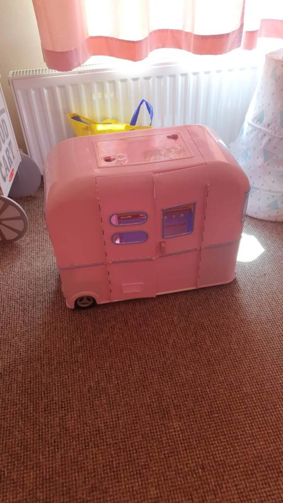 Our generation Pink Toy Caravan/Camper Van - Good Condition