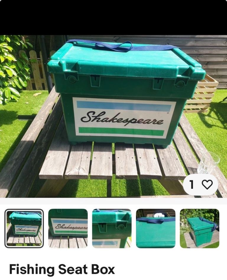 Shakespeare Green Fishing Seat Box – Good Condition