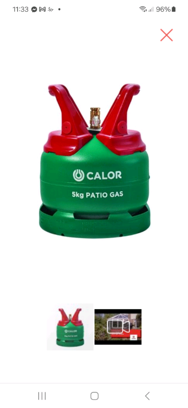5kg full calor patio gas bottle 