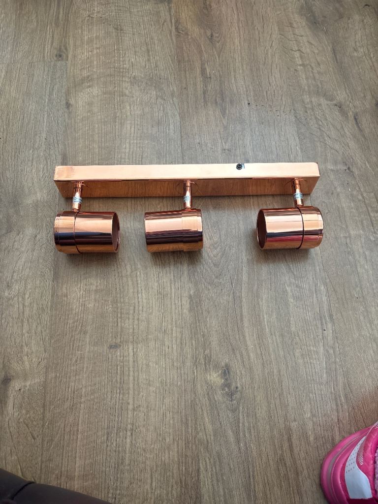Copper effect spot lights brand new 