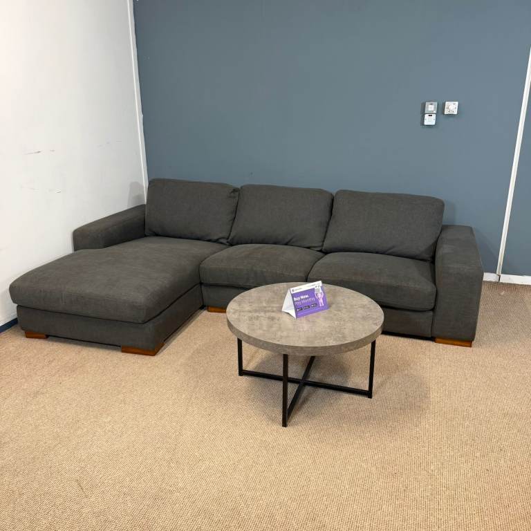 🛋️ Dark Grey Fabric Corner Sofa - Free Delivery 🚚