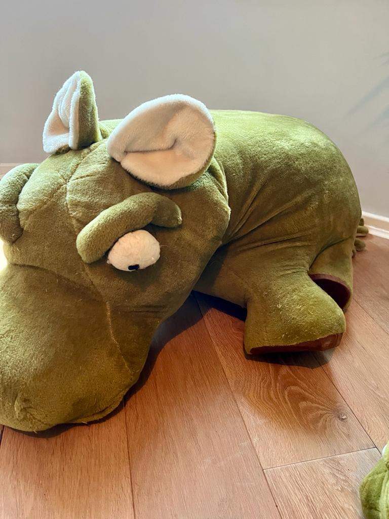 Vintage Merrythought toy Hippopotamuses.