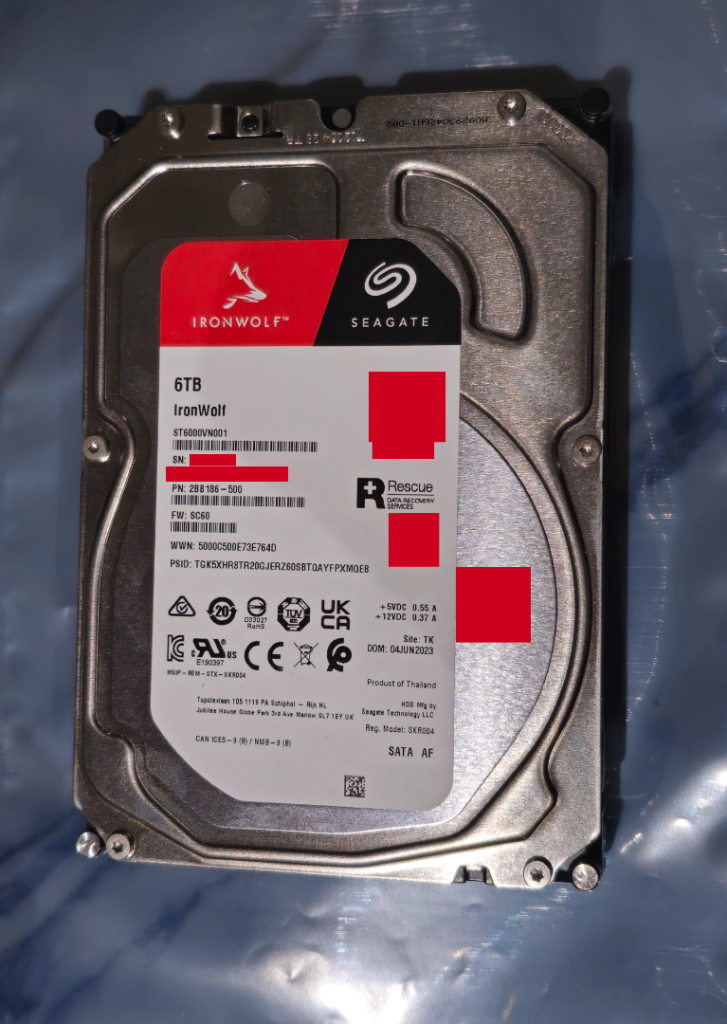 Seagate IronWolf 6TB 5400RPM CMR NAS HDD – ST6000VN001 (1 of 3)