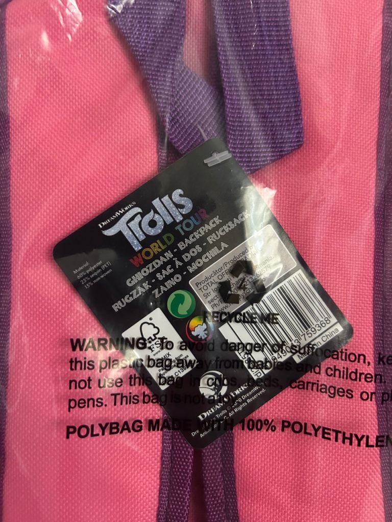 Trolls backpack - new