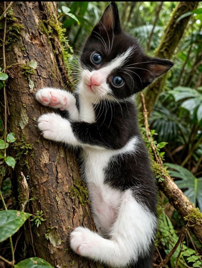 Gorgeous Black & White tuxedo Kitten 