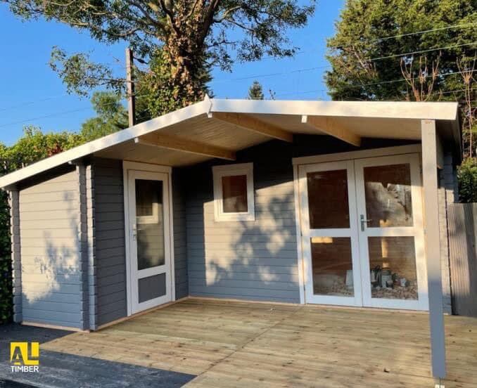 Log cabin Grace 5.1mx4.8m/3m in 28mm