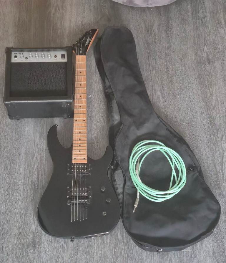Electric Guitar (Hamer XT series Californian 2) with lead,bag and amp