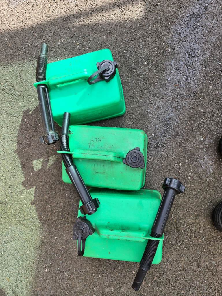 Petrol Plastic Cans - Good Condition 