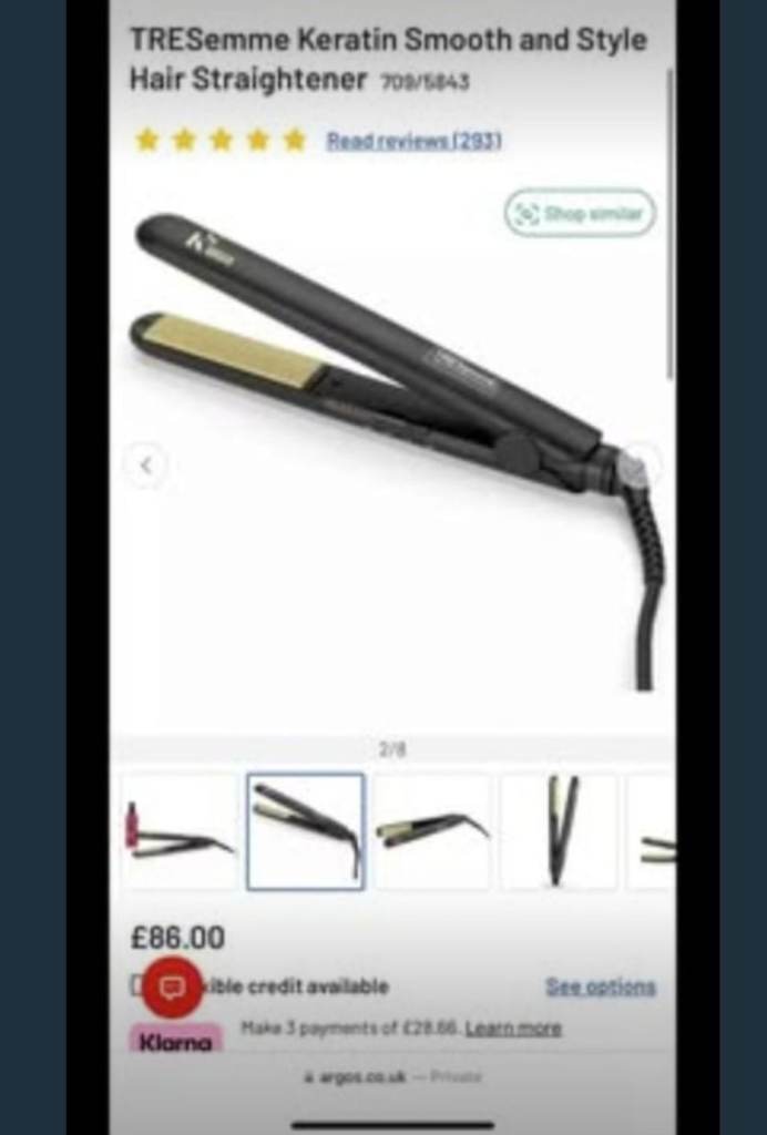 Tresemme keratin hair straightener like new