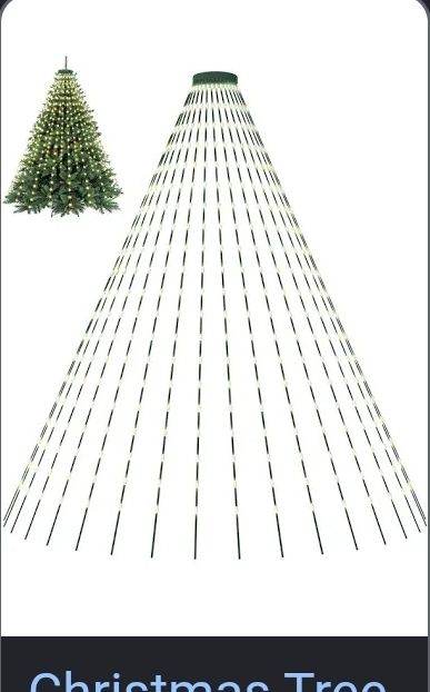 Outdoor Christmas Tree String Lights - Good Condition