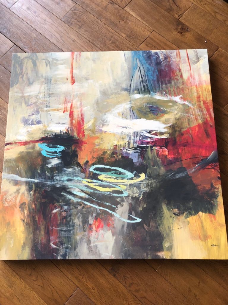Abstract Art on Wooden Canvas by Randy Hibberd
