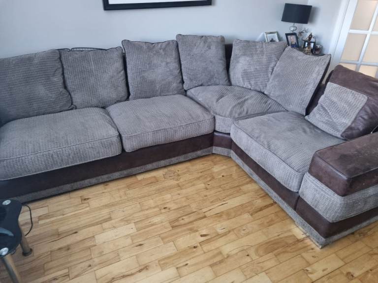 Corner sofa and additional circular seat