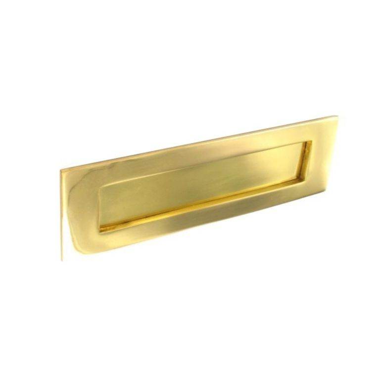 NEW Securit 10in Brass Victorian Letter Plate Letter Box