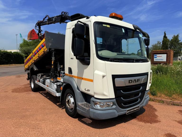DAF LF 180 2019 (19) EURO 6, DAY CAB, 7.5 TON TIPPER GRAB, 12FT DOUBLE DROPSIDE 