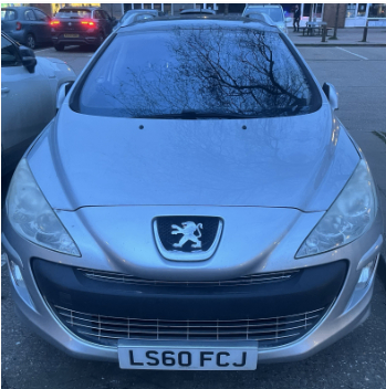 MOT Feb 2027. Silver Peugeot 308. Spares/Repairs.