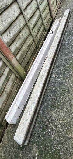 2 Concrete Slotted Fence Posts - 8ft (2440mm) + 2000mm - £29 - Collection