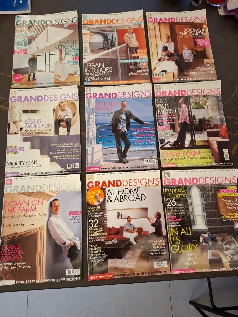 First 9 editions of Grand Designs magazine