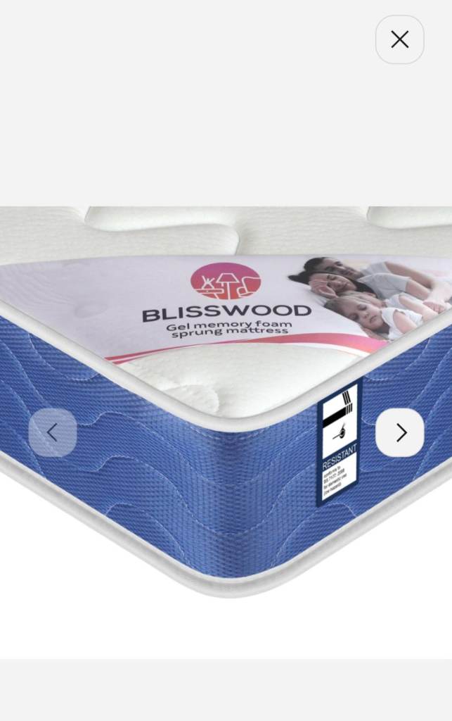 Blisswood Doubble Sprung Mattress  with Cool Gel Molemory Foam