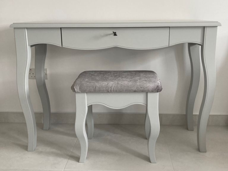 French Grey Dressing table and stool set
