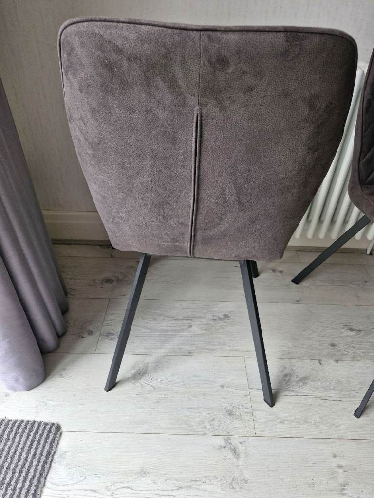 4 grey dining chairs 