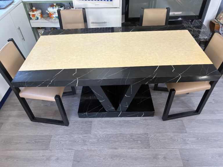 Dining table and chairs 