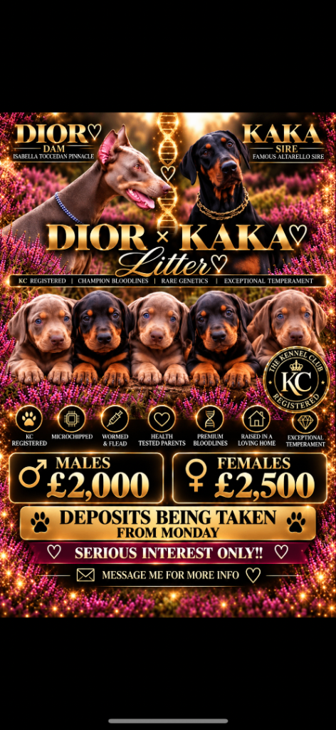 Doberman puppies Multi world champ blood line 