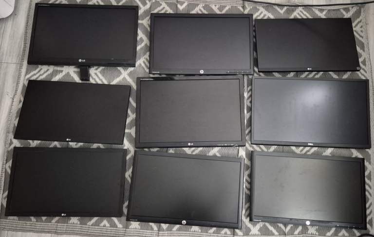 8x LG, HP & Dell Monitors | Job Lot | Excellent Condition | Collection Only | B34 Birmingham