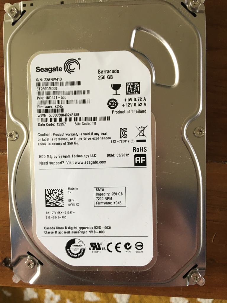 10 x 250gb hard drives desktop sata bulk buy 