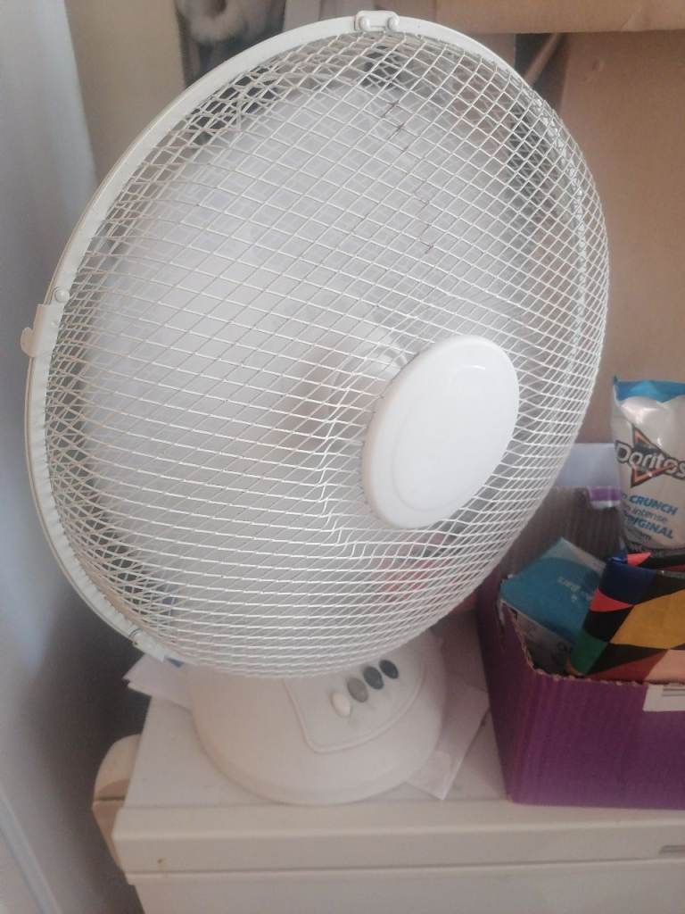 White desk fan