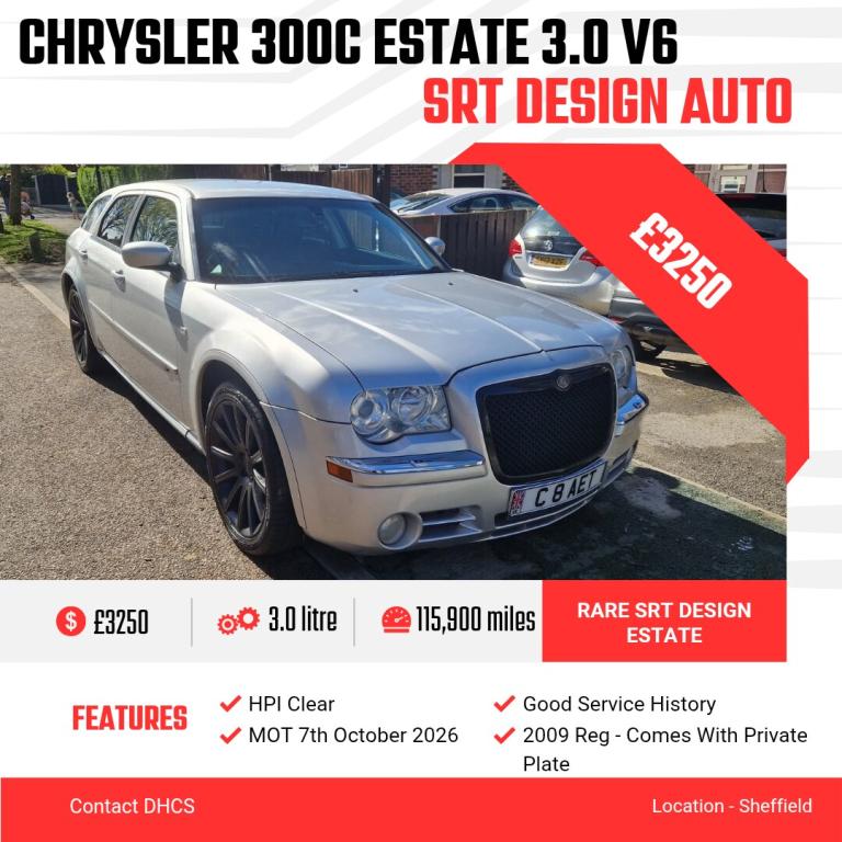 2009 Chrysler 300C 3.0 V6 CRD SRT Design 5dr Auto ESTATE Diesel Automatic