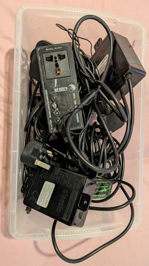 Box of reptile thermostats