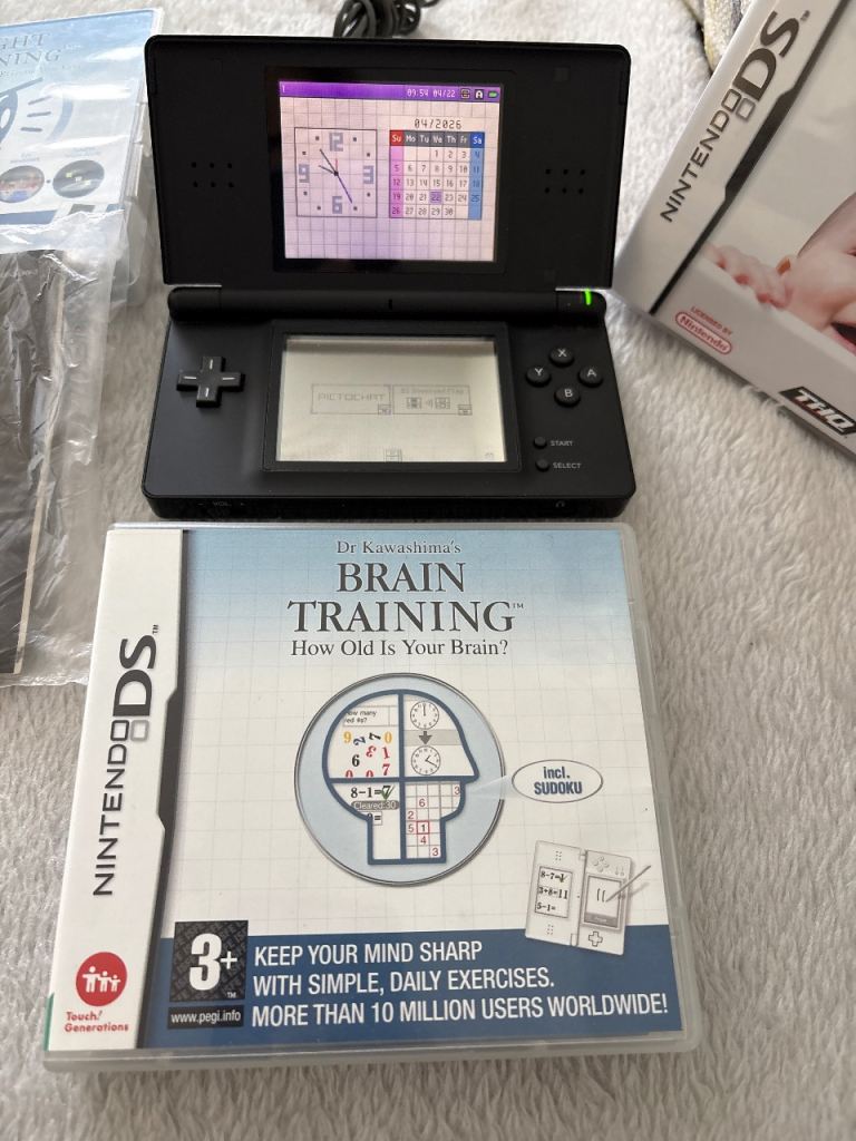 Nintendo DS Console Black with Brain Training Game