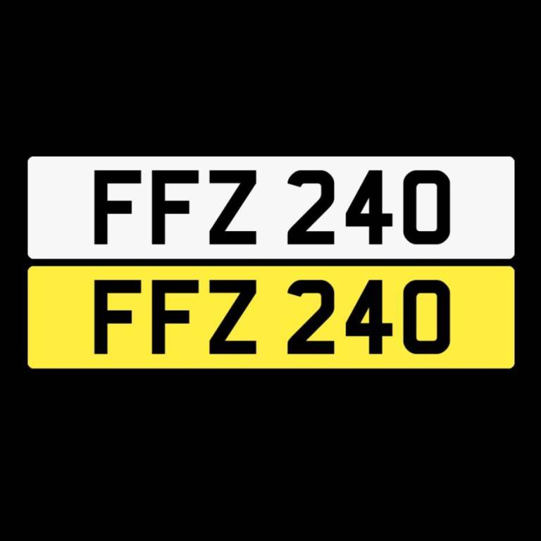 FFZ 240 - Dateless 3 digit NI Number Plate