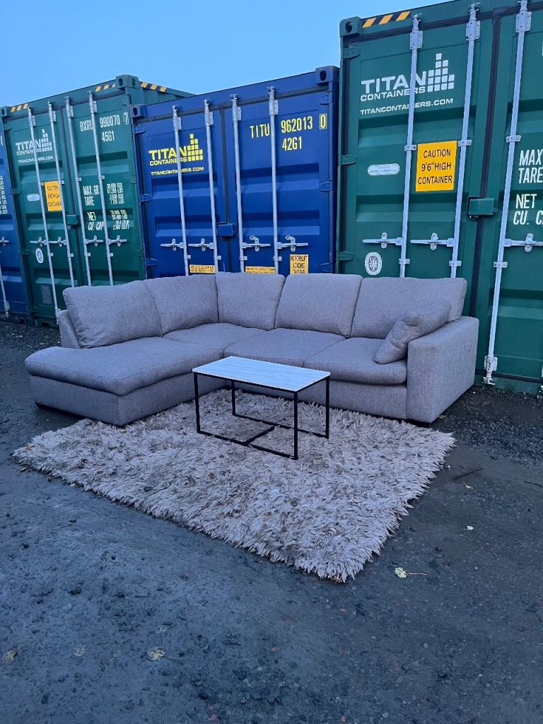 Grey Dfs L shape corner sofa / couch 🚚DELIVERY AVAILABLE🚚 